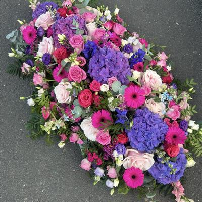 Pink &amp; purple hydrangea spray 