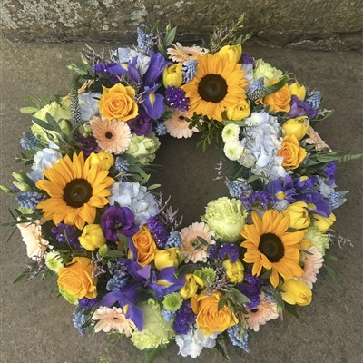 Golden and purple wreath 